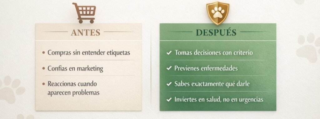 Antes y después de la alimentación correcta